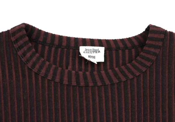 Jean Paul GAULTIER HOMME Bicolor Ribbed Knit Top K-161703_003