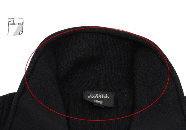 Jean Paul GAULTIER HOMME Frill Taping Zip Up Knit Polo Shirt K-161705_004