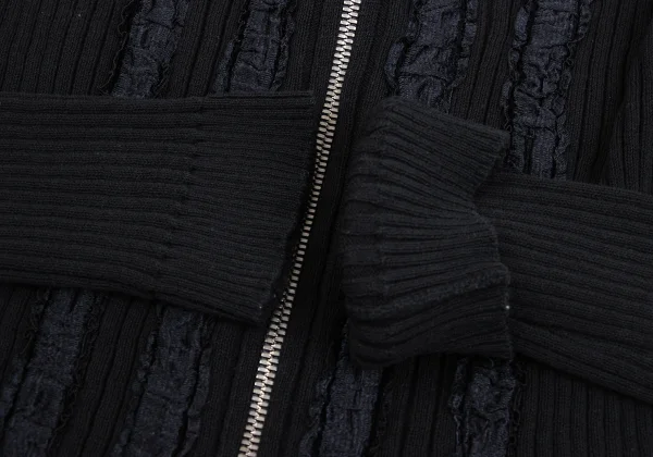 Jean Paul GAULTIER HOMME Frill Taping Zip Up Knit Polo Shirt K-161705_007