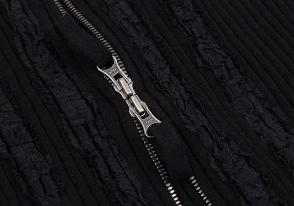 Jean Paul GAULTIER HOMME Frill Taping Zip Up Knit Polo Shirt K-161705_009