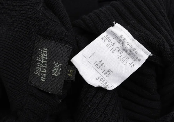 Jean Paul GAULTIER HOMME Frill Taping Zip Up Knit Polo Shirt K-161705_017