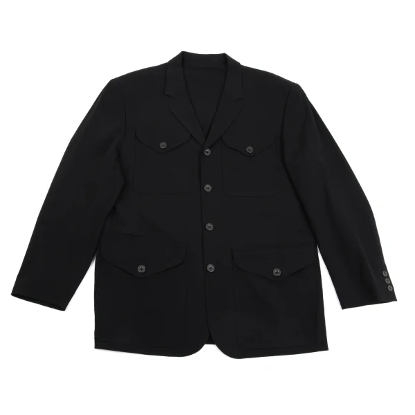 Jean Paul GAULTIER HOMME Wool Frap Pocket 4B Jacket Black 48 K-161708_001