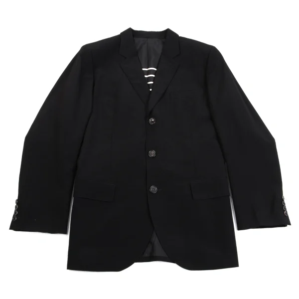 Jean Paul GAULTIER HOMME Striped Lining Wool Jacket Black 52 K-161709_001