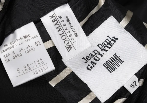 Jean Paul GAULTIER HOMME Striped Lining Wool Jacket K-161709_015