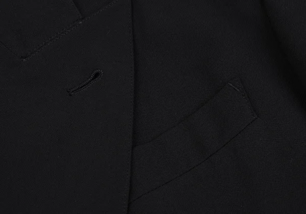 ジャンポールゴルチエ オムJean Paul GAULTIER HOMME ウールビッグラペルダブルジャケット 黒48 K-161710_004