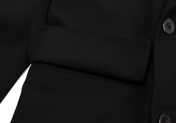 ジャンポールゴルチエ オムJean Paul GAULTIER HOMME ウールビッグラペルダブルジャケット 黒48 K-161710_010