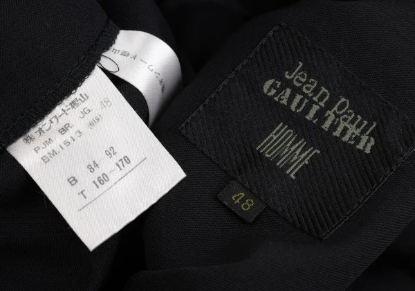 ジャンポールゴルチエ オムJean Paul GAULTIER HOMME ウールビッグラペルダブルジャケット 黒48 K-161710_019