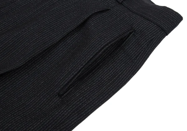 Jean Paul GAULTIER HOMME Wool Poly Striped Tuck Pants K-161716_003