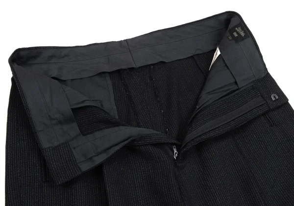 Jean Paul GAULTIER HOMME Wool Poly Striped Tuck Pants K-161716_004
