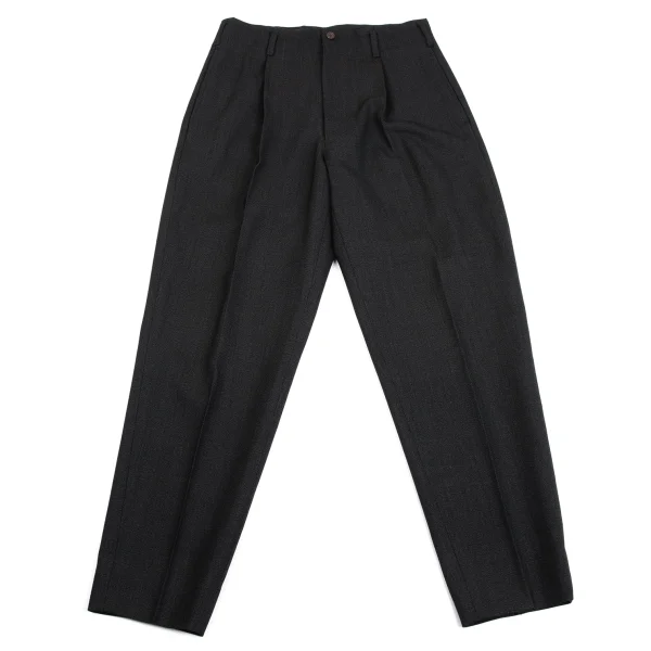 Jean Paul GAULTIER HOMME Wool Tuck Tapered Pants Charcoal 48 K-161721_001