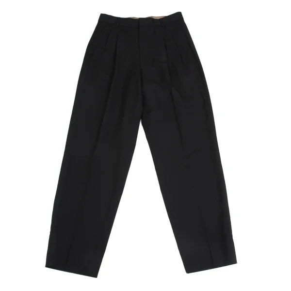 Jean Paul GAULTIER HOMME Wool Gaba Tuck Pants Black 48 K-161724_001
