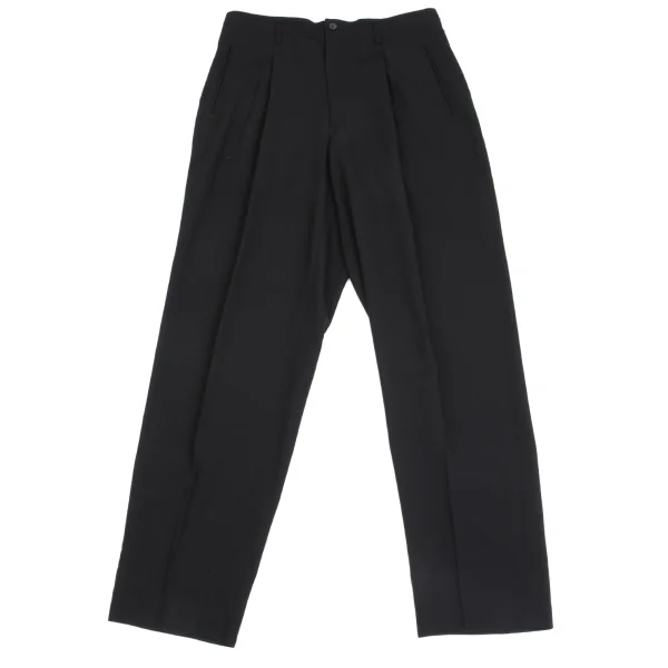 Jean Paul GAULTIER HOMME Wool Tuck Tapered Pants Black 50 K-161725_001