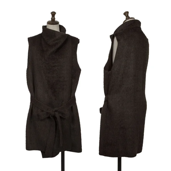 DUSAN Alpaca Blend Sleeveless Flare Vest Brown M K-161728_001