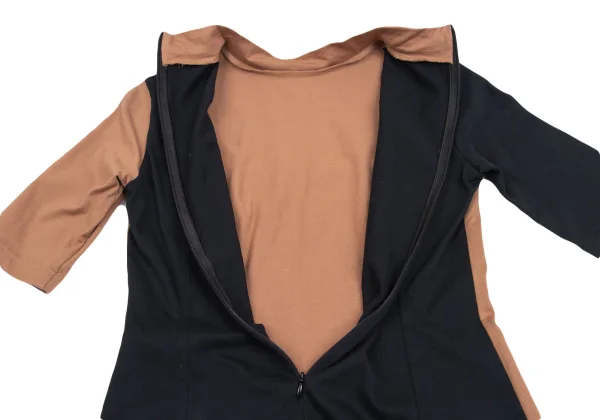 LE CIEL BLEU Bicolor High-neck Top K-161729_011