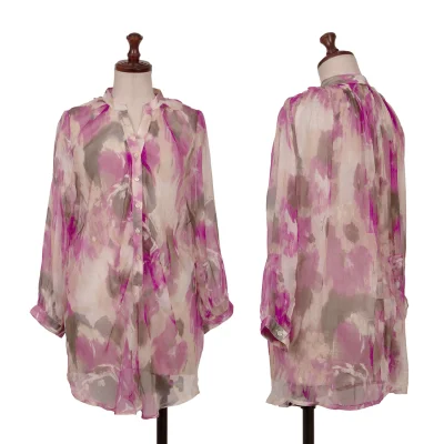 NARACAMICIE Silk See-through Blouse