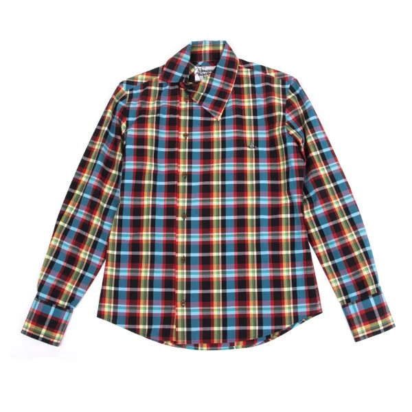Vivienne Westwood MAN Ozzie Clark Madras Check Shirt Multi-Color 44 K-161732_001
