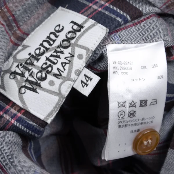 Vivienne Westwood MAN Side Cord Groovy Checkered Shirt K-161733_015