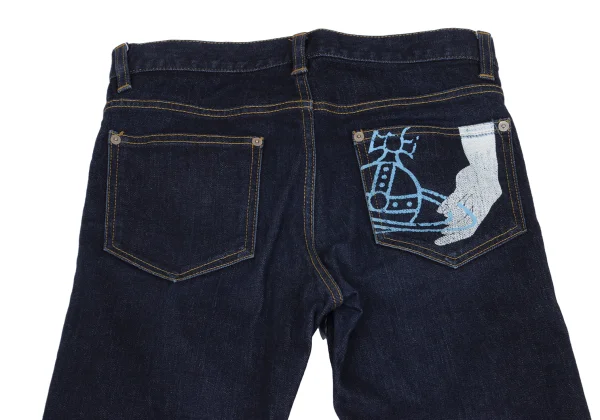 Vivienne Westwood MAN Back Hand Orb Print Skinny Jeans K-161735_014