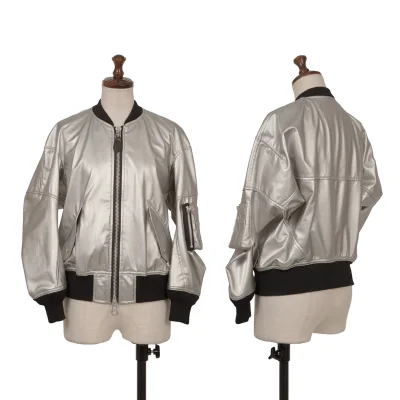 JUNYA WATANABE Metallic Faux Leather Military Jacket