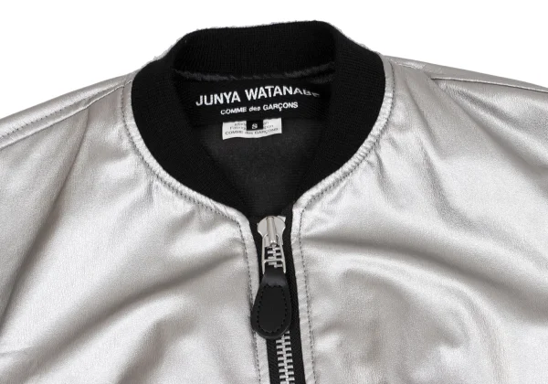 JUNYA WATANABE Metallic Faux Leather Military Jacket K-161738_004