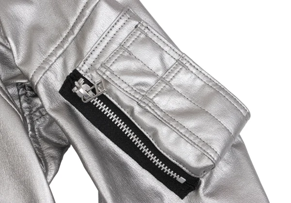JUNYA WATANABE Metallic Faux Leather Military Jacket K-161738_007