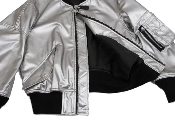 JUNYA WATANABE Metallic Faux Leather Military Jacket K-161738_012