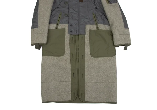 JUNYA WATANABE MAN Military Faux Fur Hooded Coat K-161740_005