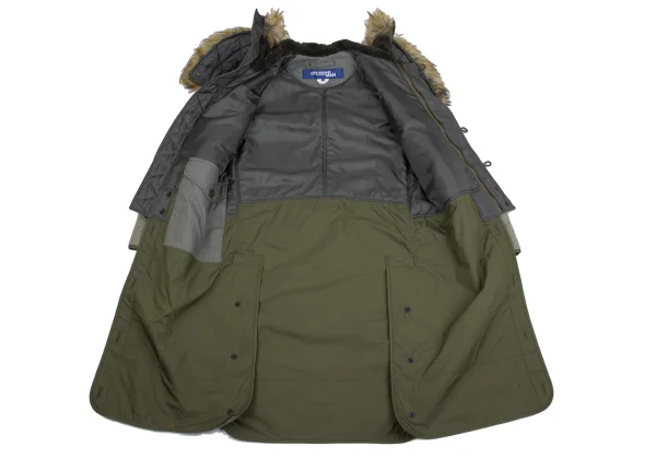 JUNYA WATANABE MAN Military Faux Fur Hooded Coat K-161740_013