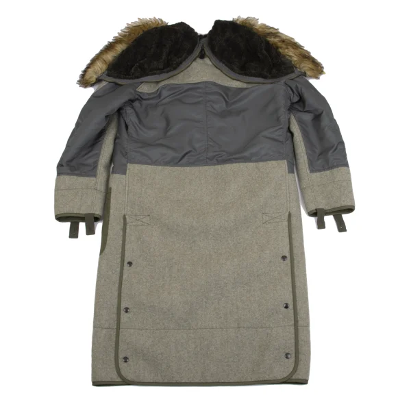 JUNYA WATANABE MAN Military Faux Fur Hooded Coat K-161740_014