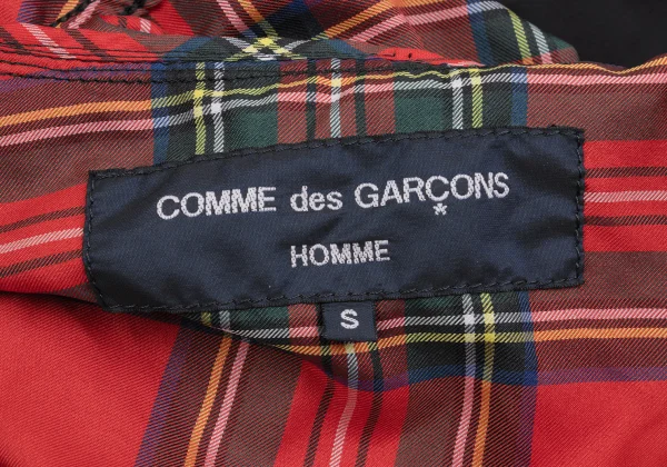COMME des GARCONS HOMME Switching Check Lining Hooded Zip Blouson K-161741_014