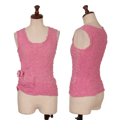 ISSEY MIYAKE me Dot Drawcord Design Cauliflower Tank Top