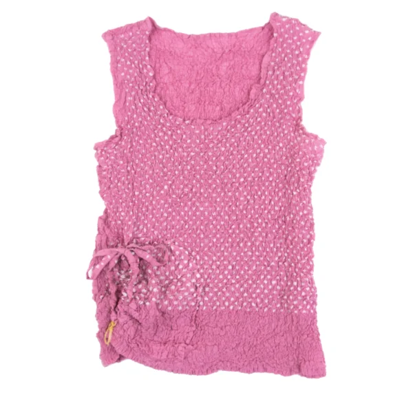ISSEY MIYAKE me Dot Drawcord Design Cauliflower Tank Top K-161742_002
