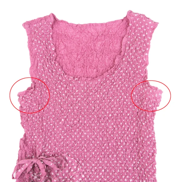 ISSEY MIYAKE me Dot Drawcord Design Cauliflower Tank Top K-161742_003