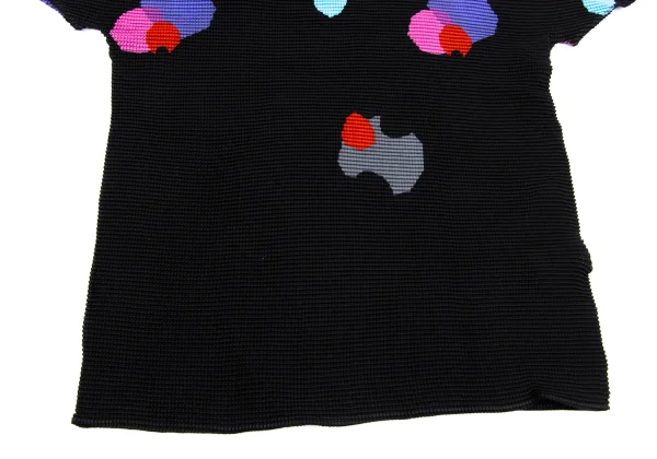 ISSEY MIYAKE me Colorful Printed Stretch Pleats High Neck T-shirt K-161748_006