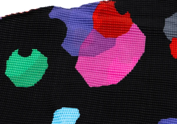 ISSEY MIYAKE me Colorful Printed Stretch Pleats High Neck T-shirt K-161748_009