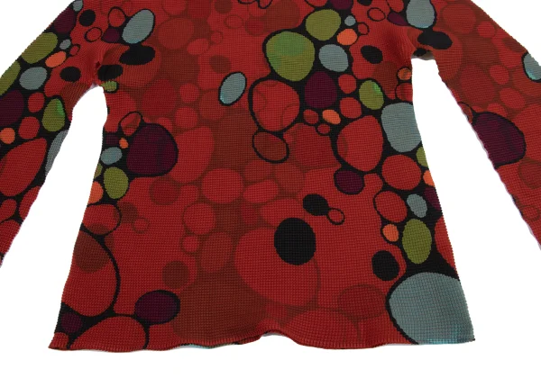 Unbranded Printed Stretch Pleats High Neck T-shirt K-161756_007