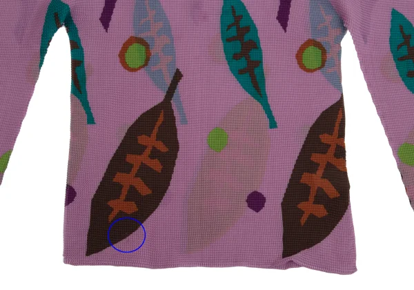 ISSEY MIYAKE me Leaf Printed Stretch Pleats High Neck T-shirt K-161758_008