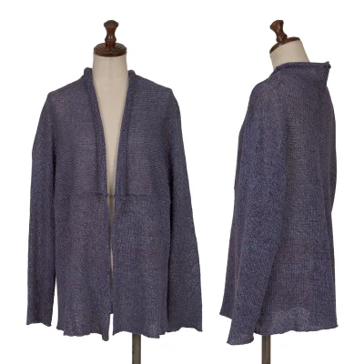 JURGEN LEHL Linen Blend Buttonless Knit Cardigan