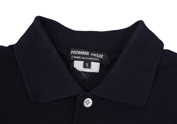 COMME des GARCONS HOMME DEUX Striped Hem Switching Polo Shirt Size