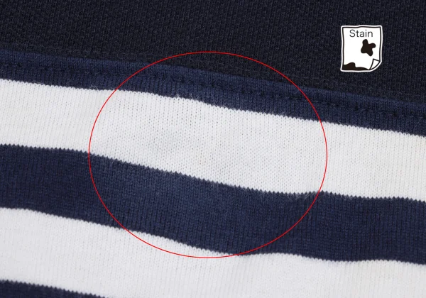 COMME des GARCONS HOMME DEUX Striped Hem Switching Polo Shirt K-161776_010