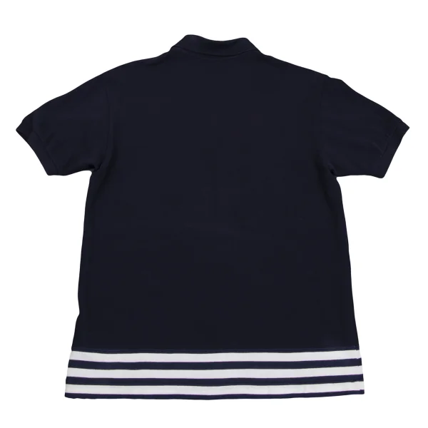 COMME des GARCONS HOMME DEUX Striped Hem Switching Polo Shirt K-161776_011