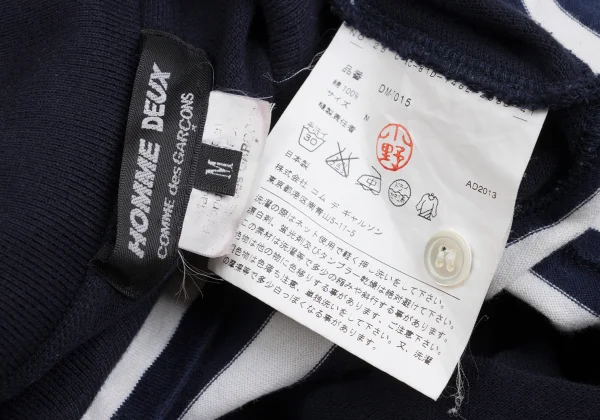 COMME des GARCONS HOMME DEUX Striped Hem Switching Polo Shirt K-161776_015