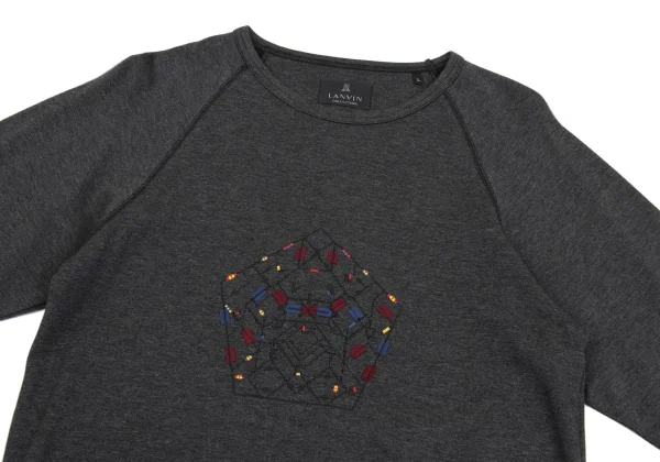 LANVIN collection Front Sequin Embroidery Raglan T-shirt K-161778_002