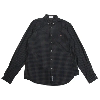 UNDERCOVER ISM Point Embroidery Outseam Design Check Button Down Shirt