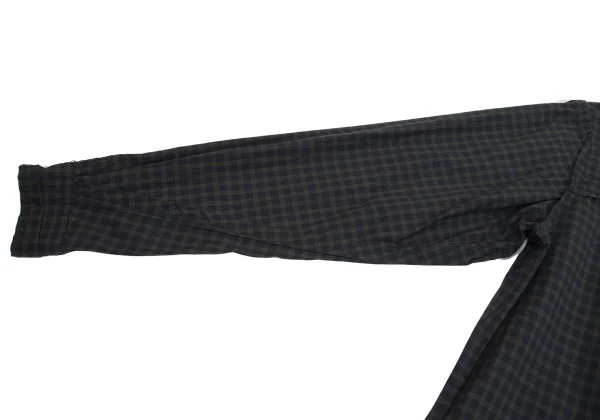 UNDERCOVER ISM Point Embroidery Outseam Design Check Button Down Shirt K-161780_007