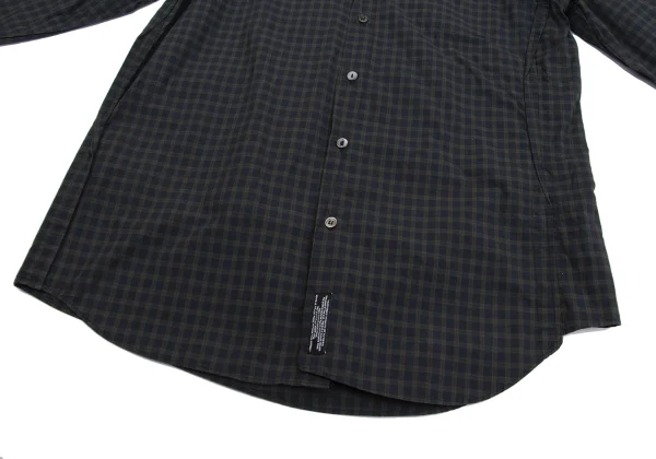 UNDERCOVER ISM Point Embroidery Outseam Design Check Button Down Shirt K-161780_009