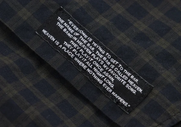 UNDERCOVER ISM Point Embroidery Outseam Design Check Button Down Shirt K-161780_011
