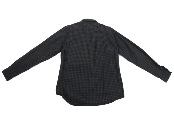 UNDERCOVER ISM Point Embroidery Outseam Design Check Button Down Shirt K-161780_013