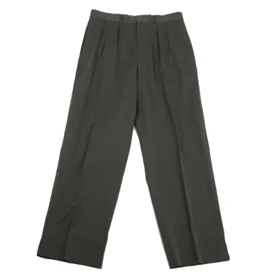 GIORGIO ARMANI Cotton Blend Two Tuck Pants