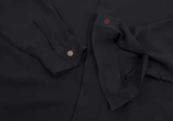 GIANNI VERSACE Silk Ribbed Shawl Collar Shirt K-161789_008